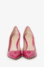 Stuart Weitzman Fuchsia Patent Leather Curvia Pointed Toe Heels Size 5.5