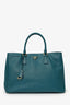 Prada 2011 Turquoise Saffiano Leather Lux Tote Bag