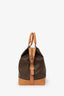 Celine Vintage Brown Macadam Canvas Large Zip Travel Bag