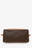 Celine Vintage Brown Macadam Canvas Large Zip Travel Bag