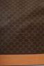 Celine Vintage Brown Macadam Canvas Large Zip Travel Bag