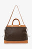 Celine Vintage Brown Macadam Canvas Large Zip Travel Bag