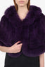 Dolce & Gabbana Purple Fur Stole Shawl