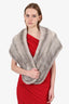 Peerage Fur Co. Vintage Grey Mink Fur Stole Shawl