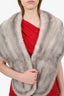 Peerage Fur Co. Vintage Grey Mink Fur Stole Shawl