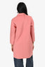 S'Max Mara Pink Virgin Wool Cucito A Mano Mid Length Coat Size 4