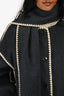 Totême Grey Wool Embroidery Scarf Jacket Size 38