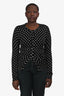 Dolce & Gabbana Black/White Polka Dot Cardigan Size 44