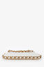 Pre-Loved Chanel™ 2023 White Leather Mini Chain CC Round Hobo Bag GHW