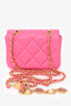 Pre-Loved Chanel™ Pink Lambskin Leather Mini CC Coco Belt Bag