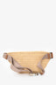 Prada Brown Raffia Logo Belt Bag