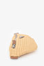 Prada Brown Raffia Logo Belt Bag