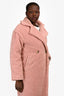 Ducie London Pink Faux Sherpa Teddy Long Coat Size M