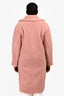 Ducie London Pink Faux Sherpa Teddy Long Coat Size M