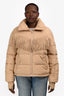 The Upside x Veronica Beard Brown Puffer Fringe Jacket Size M