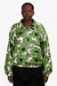 Gucci Green/Cream Silk Floral Bomber Jacket Size 54 Mens