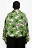 Gucci Green/Cream Silk Floral Bomber Jacket Size 54 Mens
