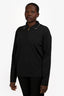 Versace Grey/Black Wool Polo Quarter Zip Sweater Size XL Mens