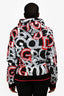Dolce & Gabanna SS19 Red/Black Graffiti Printed Hooded Rain Jacket Size 54 Mens