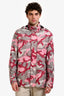 Valentino Pink/Grey Camo Print Hooded Windbreaker Size 54 Mens