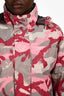 Valentino Pink/Grey Camo Print Hooded Windbreaker Size 54 Mens