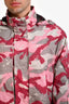 Valentino Pink/Grey Camo Print Hooded Windbreaker Size 54 Mens