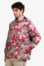Valentino Pink/Grey Camo Print Hooded Windbreaker Size 54 Mens