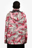 Valentino Pink/Grey Camo Print Hooded Windbreaker Size 54 Mens