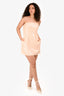 A.L.C Baby Pink Sequin Strapless Mini Dress Size 6