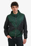 Burberry Green/Black Hooded Windbreaker Jacket Size 52 Mens