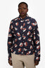 Valentino Navy/Red Floral Patterned Bomber Windbreaker Jacket Size 42 Mens