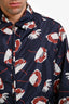 Valentino Navy/Red Floral Patterned Bomber Windbreaker Jacket Size 42 Mens