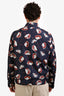 Valentino Navy/Red Floral Patterned Bomber Windbreaker Jacket Size 42 Mens
