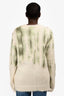 Louis Vuitton Cream/Green Mohair Patterned Sweater Size L Mens
