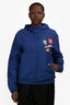 Louis Vuitton x Yayoi Kusama Blue/Multicolour Patched Hooded Windbreaker Jacket Size 50
