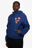Louis Vuitton x Yayoi Kusama Blue/Multicolour Patched Hooded Windbreaker Jacket Size 50