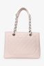 Pre-Loved Chanel™ 2013/2014 Pink Caviar Leather CC Grand Shopping Tote
