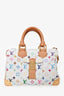 Louis Vuitton 2010 White Multicoloured Canvas Monogram Speedy 30