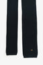 Gucci Navy Blue Knit Tie with Gold GG Mens