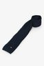 Gucci Navy Blue Knit Tie with Gold GG Mens