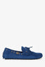 Gucci Blue Suede GG Driving Loafers Size 10.5 Mens