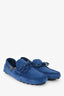 Gucci Blue Suede GG Driving Loafers Size 10.5 Mens