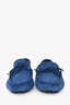 Gucci Blue Suede GG Driving Loafers Size 10.5 Mens