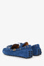 Gucci Blue Suede GG Driving Loafers Size 10.5 Mens