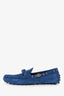 Gucci Blue Suede GG Driving Loafers Size 10.5 Mens