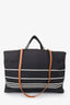 Pre-Loved Chanel™ 2014 Blue/White Striped Denim CC 2 Way Shopper Tote Bag