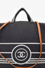 Pre-Loved Chanel™ 2014 Blue/White Striped Denim CC 2 Way Shopper Tote Bag