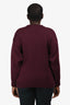 Burberrys Maroon/Navy Wool Embroidered Logo Check Sweater Est. Size M