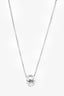 Pre-Loved Chanel™ 18K White Gold Small Model Coco Crush Quilted Pendant Necklace