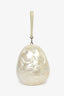 Simone Rocha White Acrylic Shimmery 'Egg' Large Bag with Pearl Strap
